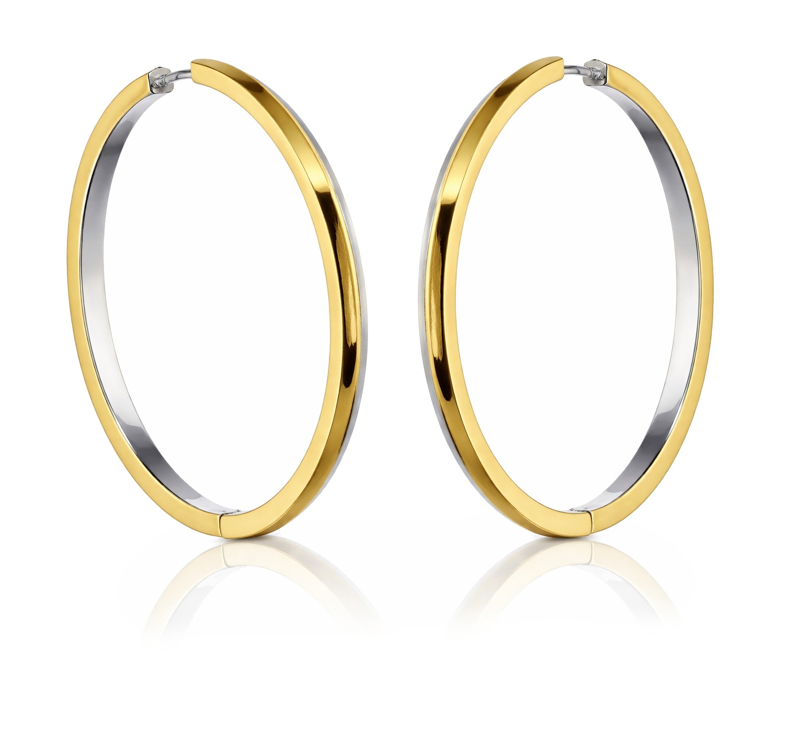 Boccia Titanium Titánové bicolor náušnice kruhy 0573-02