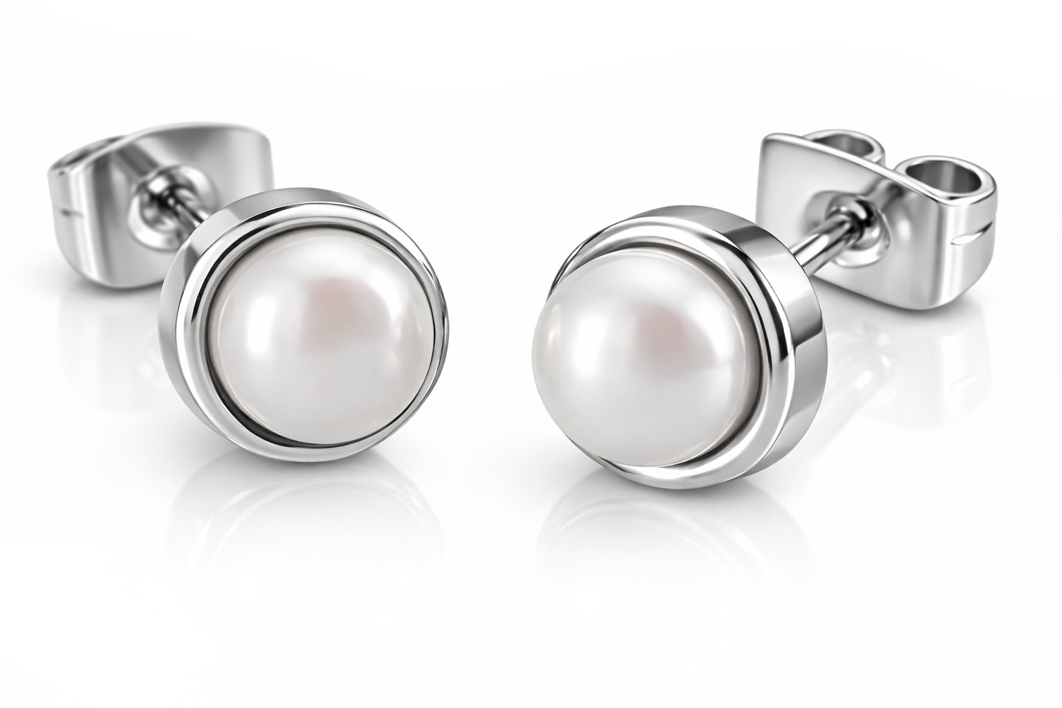 Boccia Titanium Titánové náušnice s perlou 0594-01