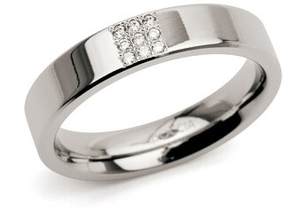 Boccia Titanium Titánový prsteň s diamantmi 0121-02 54 mm