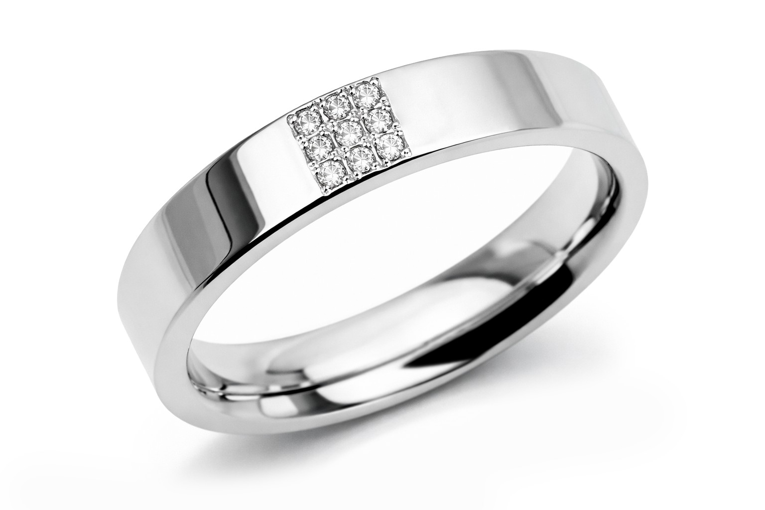 Boccia Titanium Titanový prsten s diamanty 0121-02 48 mm