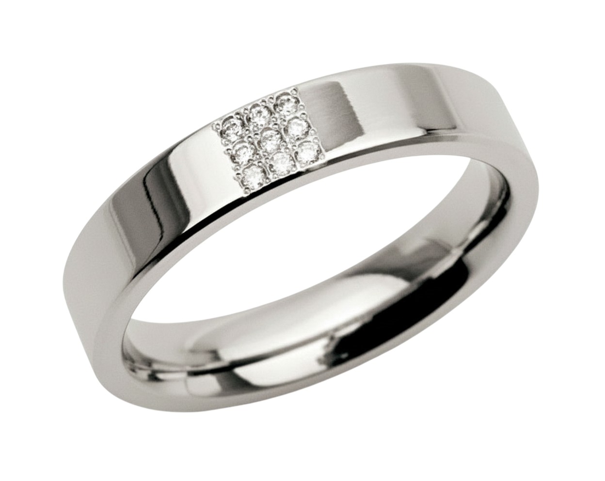 Boccia Titanium Titanový prsten s diamanty 0121-02 49 mm