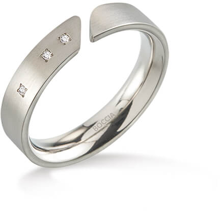 Boccia Titanium Titanový prsten s diamanty 0140-02 56 mm