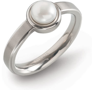 Boccia Titanium Titanový prsten s perlou 0137-01 59 mm