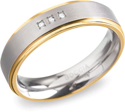 Boccia Titanium Titanový snubní prsten 0134-04 61 mm