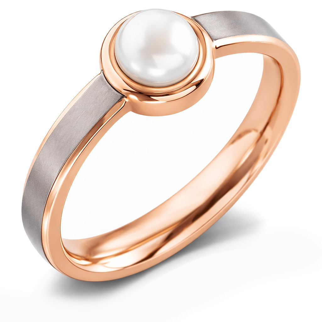 Boccia Titanium Titanový prsten s perlou 0137-02 57 mm