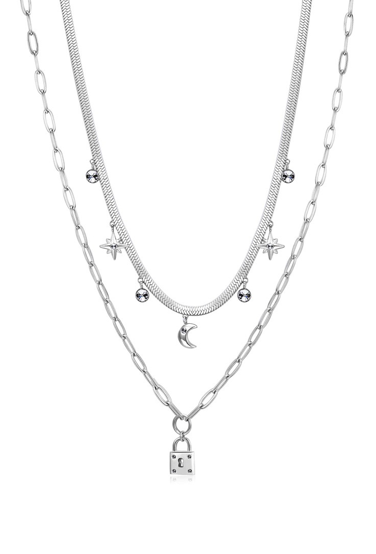 Levně Brosway Dvojitý ocelový náhrdelník s přívěsky Chant BAH47