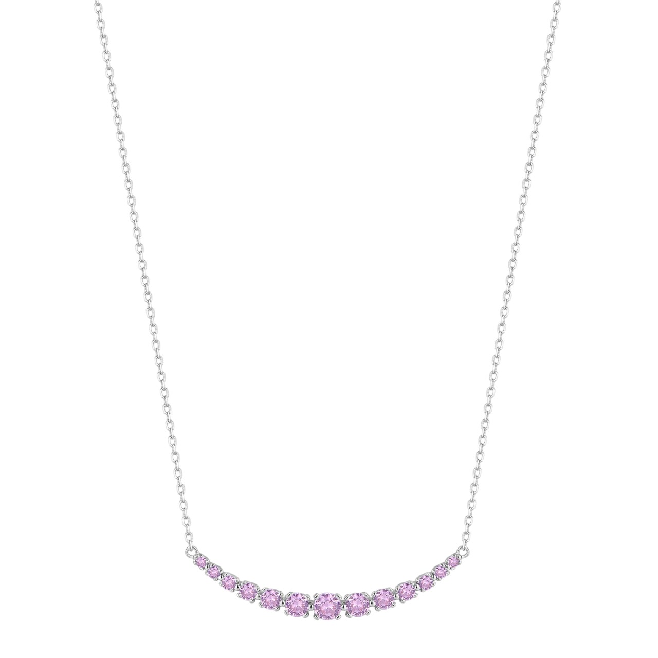 Brosway Elegantní náhrdelník ze stříbra Fancy Vibrant Pink FVP116