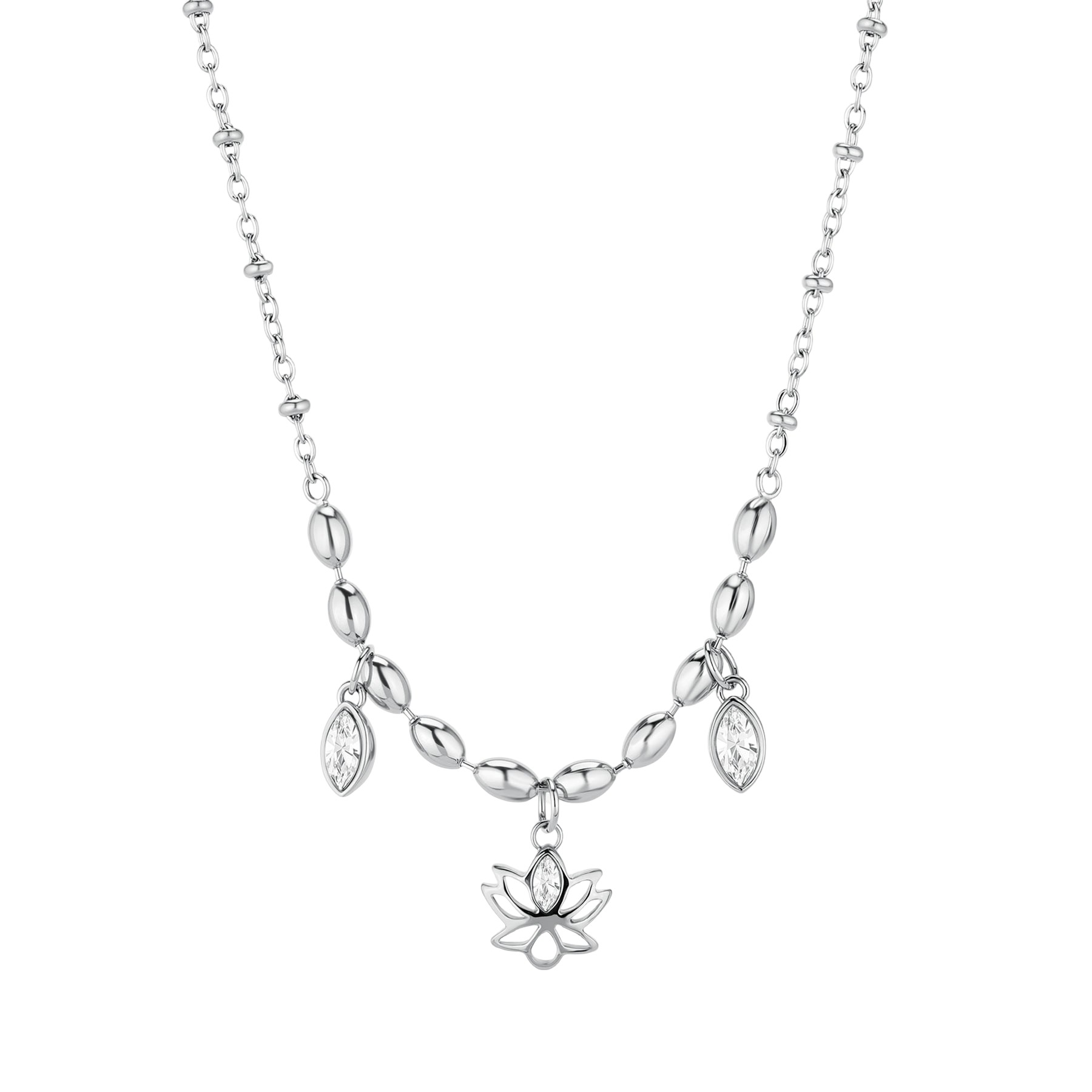 Brosway Elegantní ocelový náhrdelník Lotosový květ Chakra BHKN157