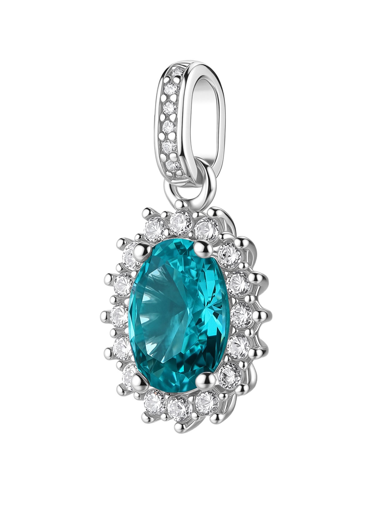 Brosway Elegantný strieborný prívesok Fancy Aqua Green FAG01