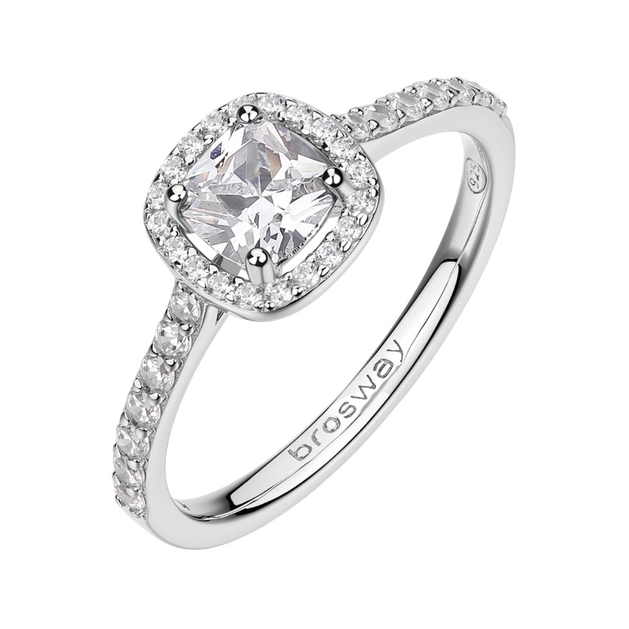 Brosway Elegantní stříbrný prsten Fancy Infinite White FIW162 52 mm