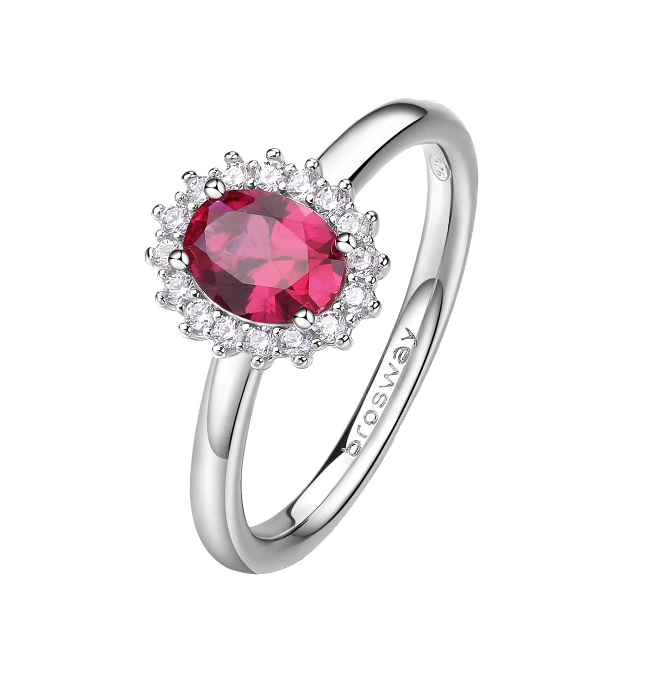 Brosway -  Elegantní stříbrný prsten Fancy Passion Ruby FPR75 54 mm