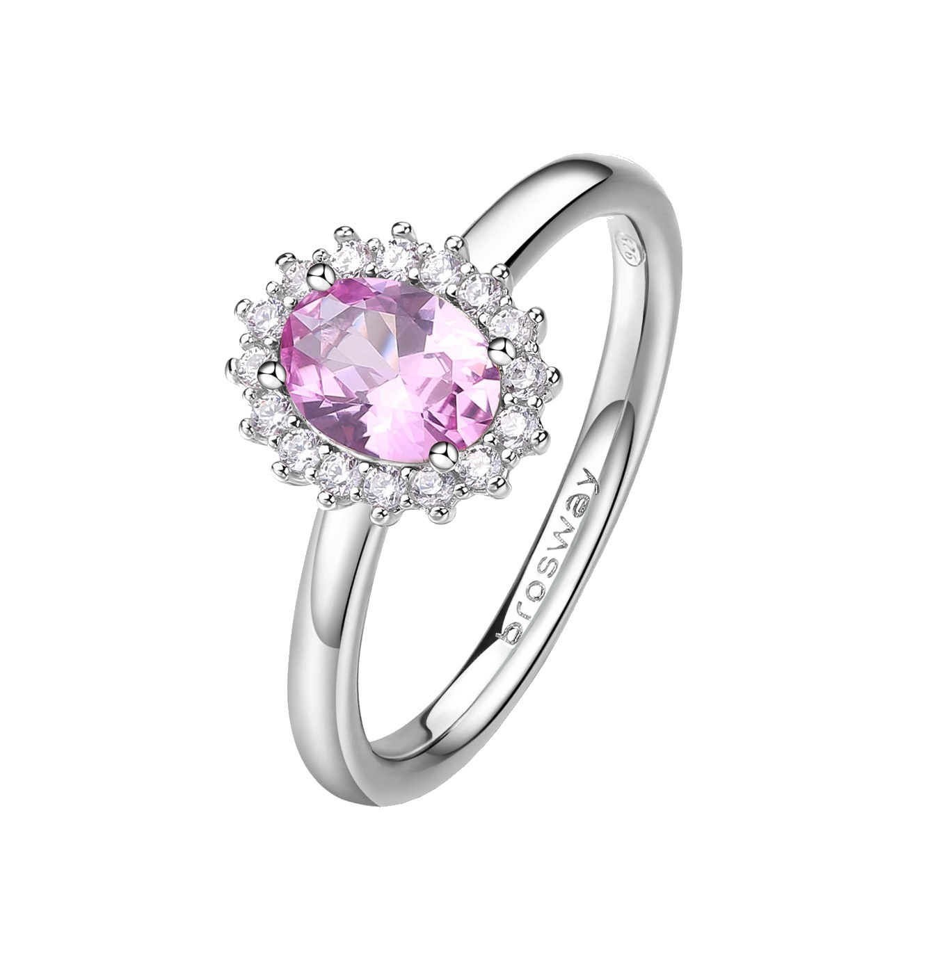 Levně Brosway Elegantní stříbrný prsten Fancy Vibrant Pink FVP73 50 mm