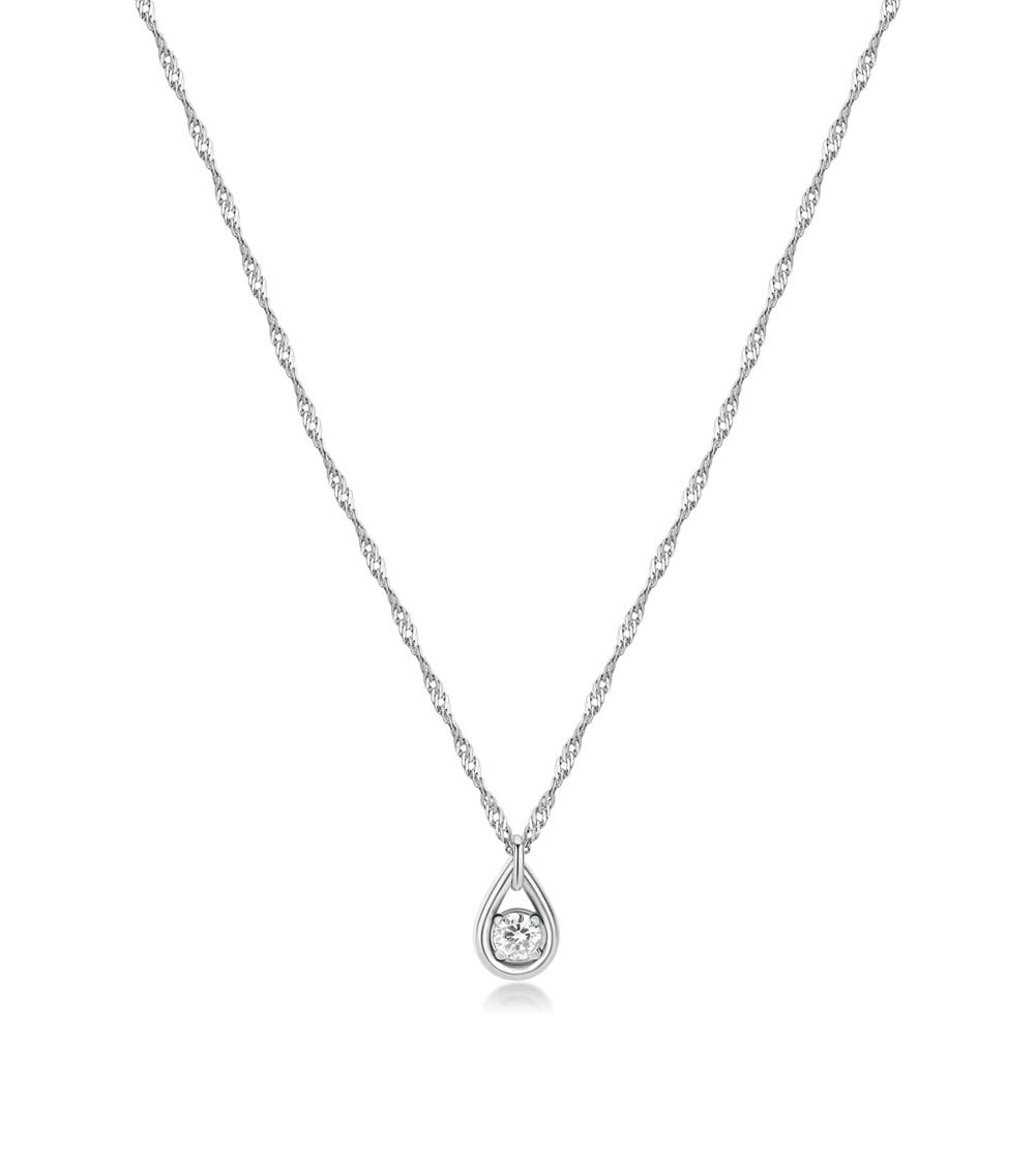 Levně Brosway Krásný ocelový náhrdelník se zirkonem Ribbon BBN29