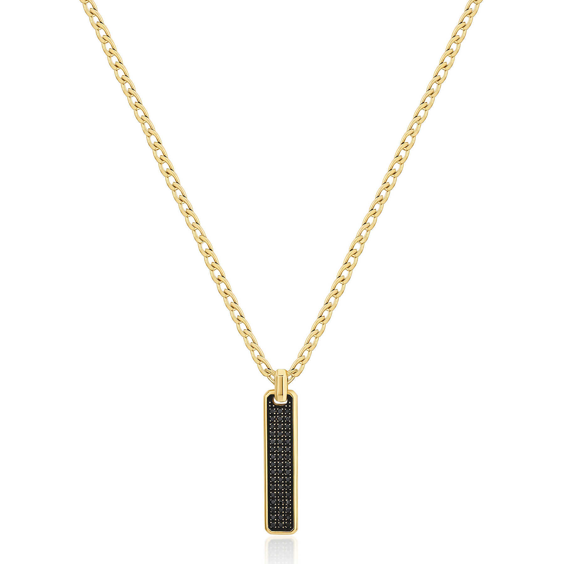 Brosway Módny pozlátený náhrdelník s kubickými zirkónmi Backliner BIK112