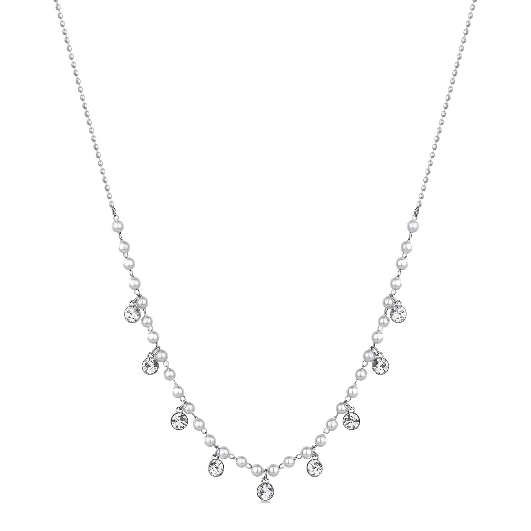 Brosway Očarujúce oceľový náhrdelník s perlami Chant BAH83