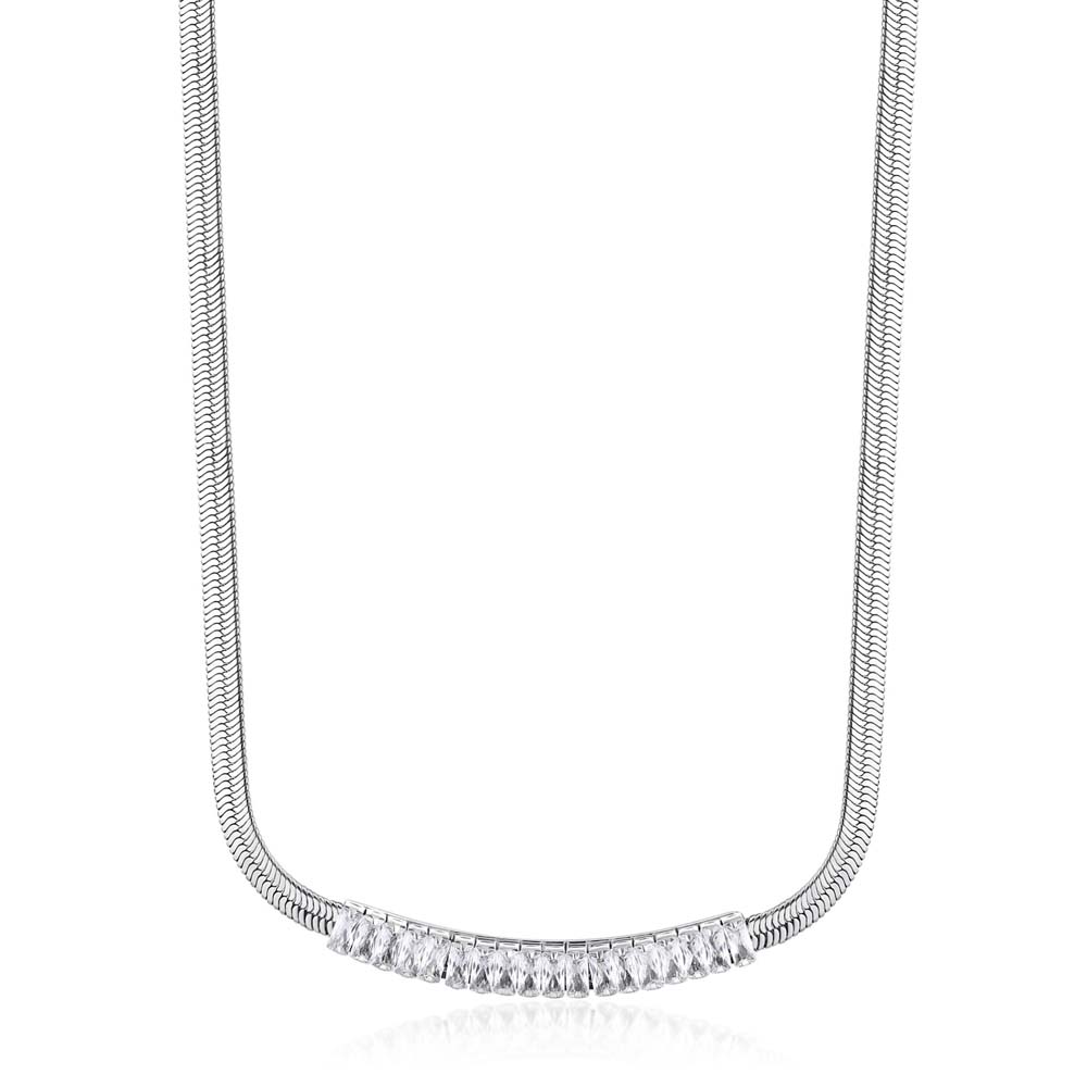Brosway -  Půvabný náhrdelník s čirými zirkony Desideri BEIN016