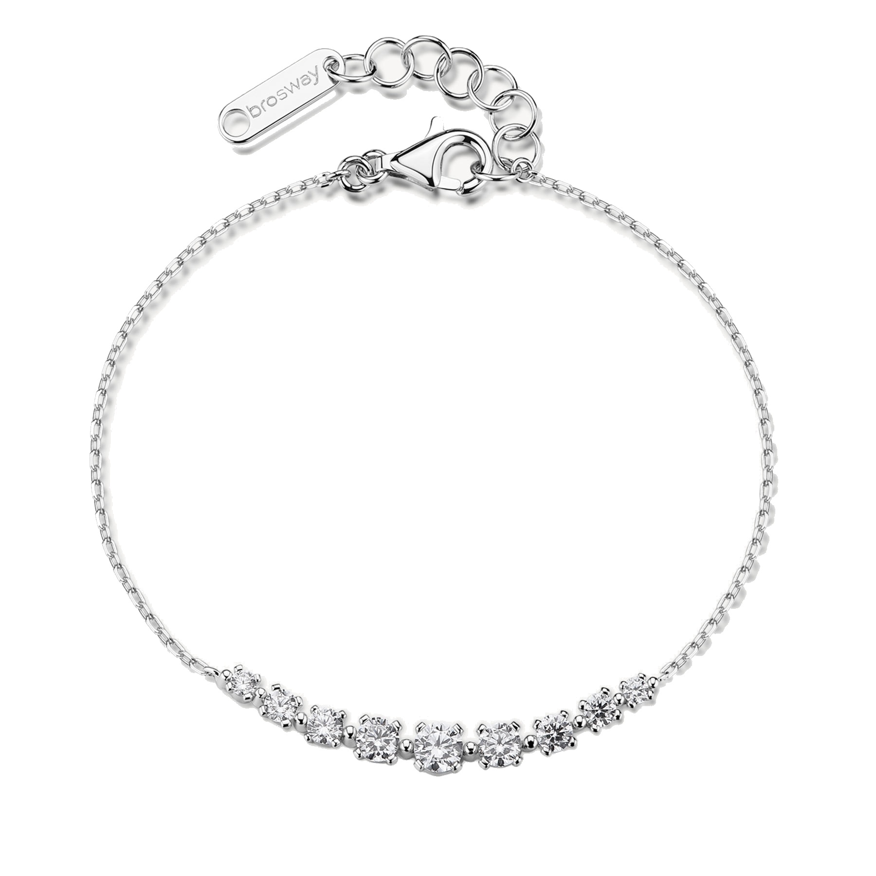Brosway Půvabný stříbrný náramek s čirými zirkony Infinite White Fancy FIW151