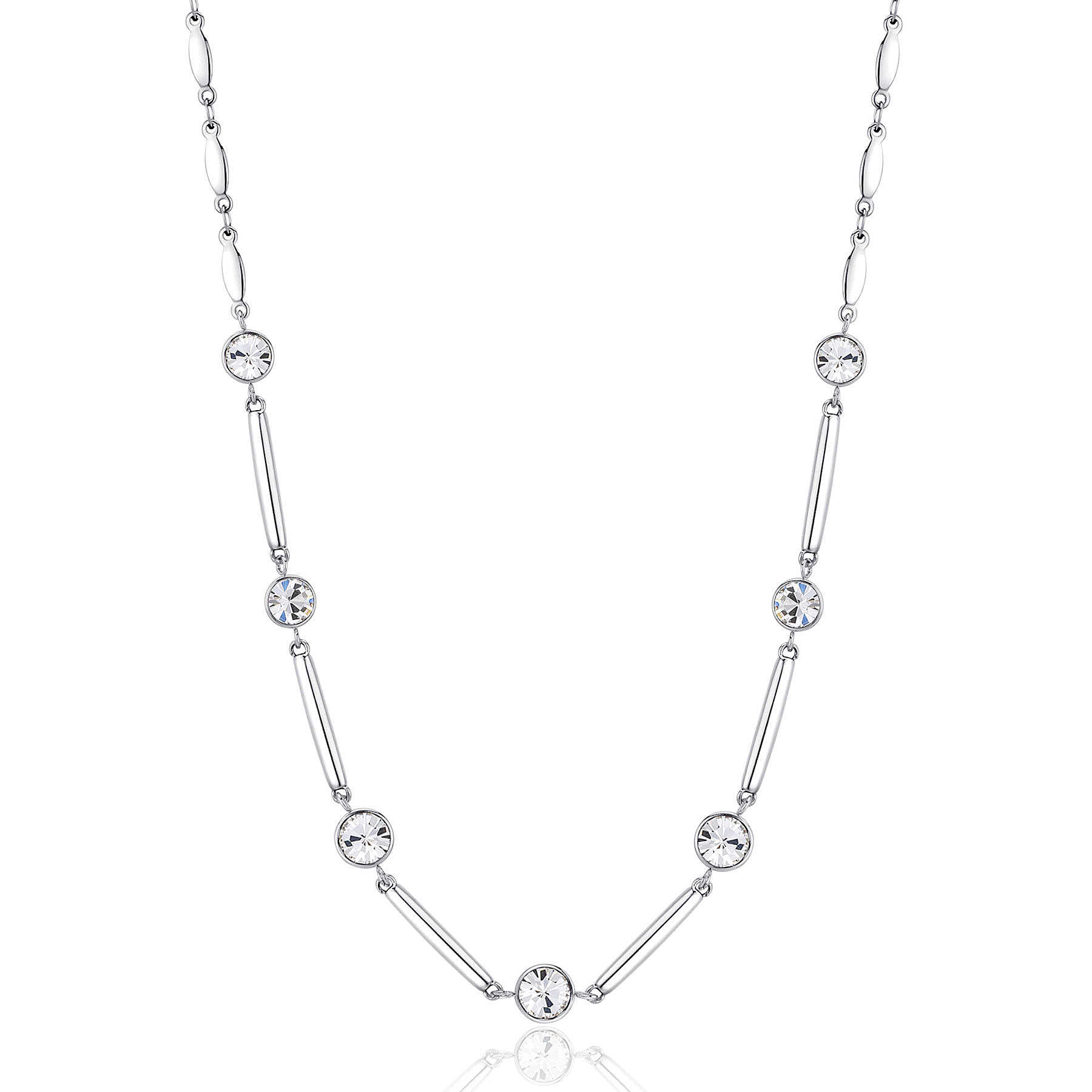 Levně Brosway Slušivý ocelový náhrdelník s čirými krystaly Affinity BFF158