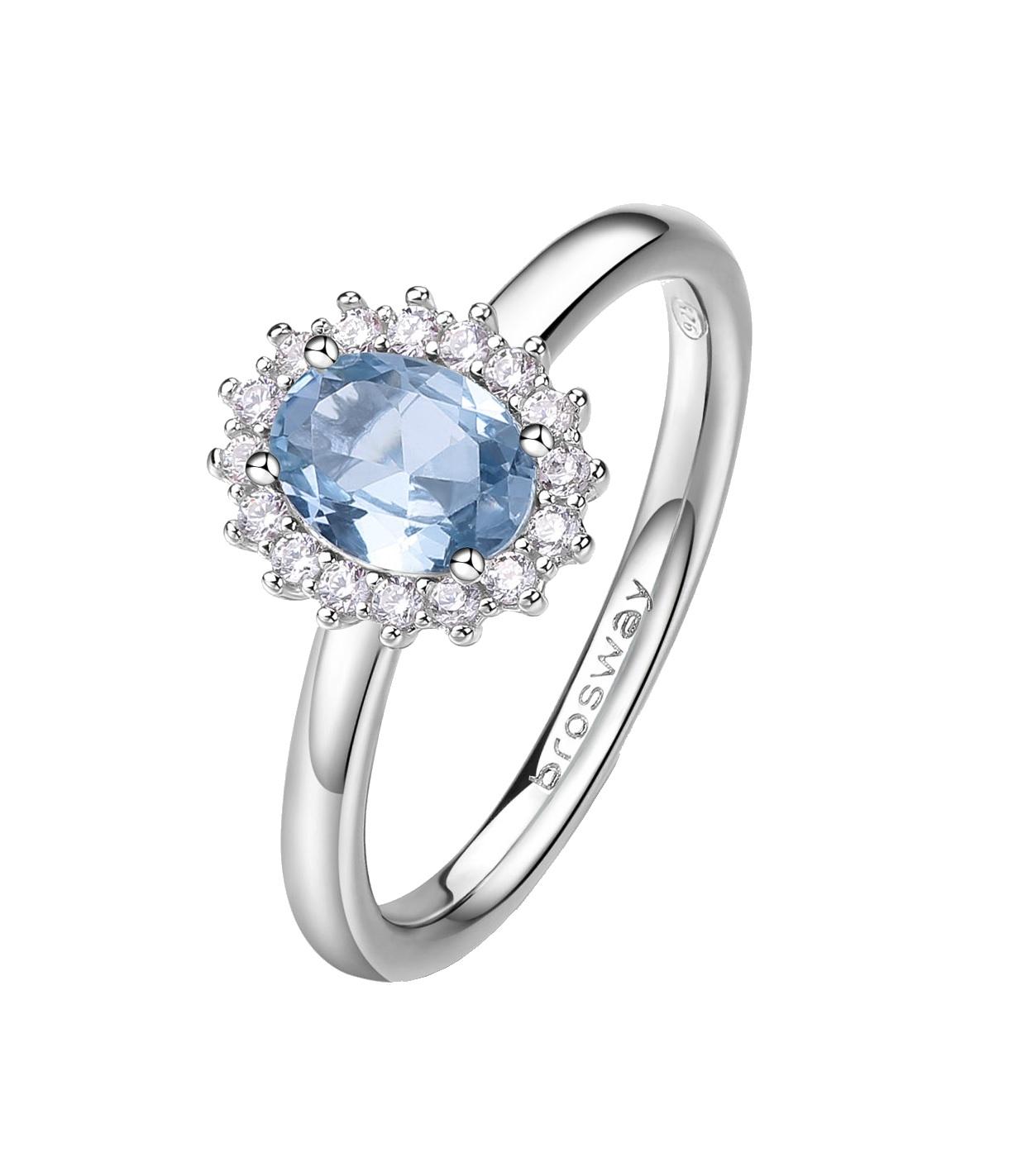 Brosway Elegantný strieborný prsteň Fancy Cloud Light Blue FCL74 54 mm