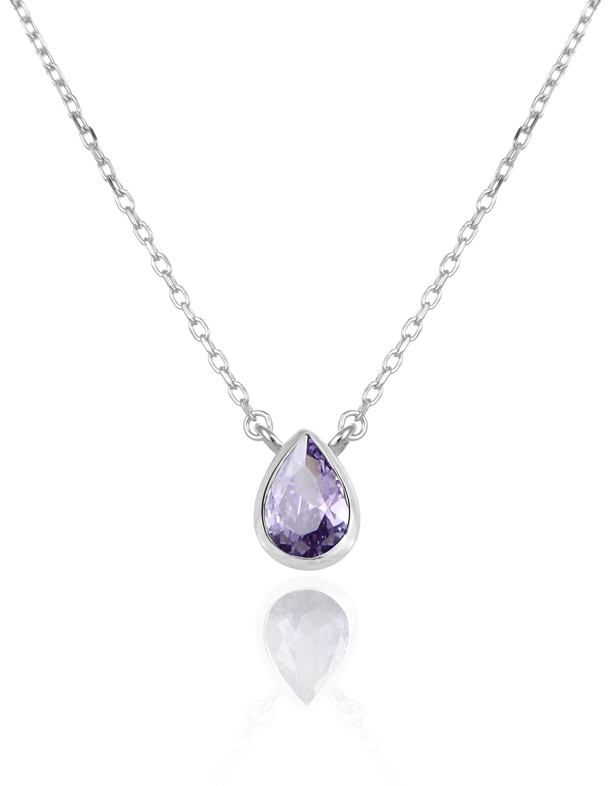 Beneto Exclusive Překrásný stříbrný náhrdelník s ametystem AMEAGS2/46