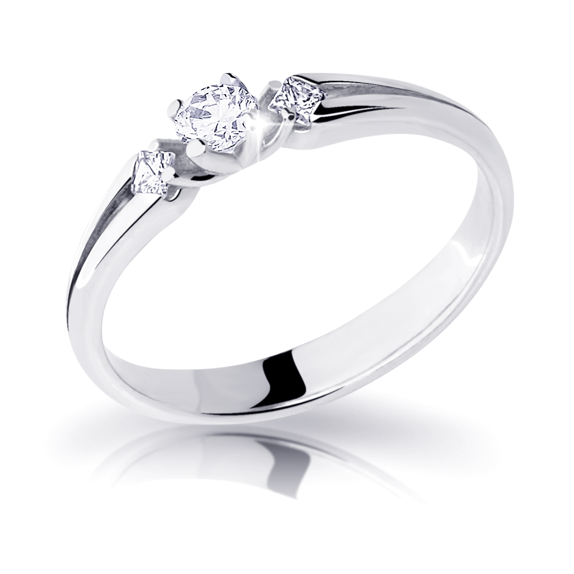 Cutie Diamonds Elegantní zásnubní prsten z bílého zlata s diamanty DZ6866-2105-00-X-2 54 mm