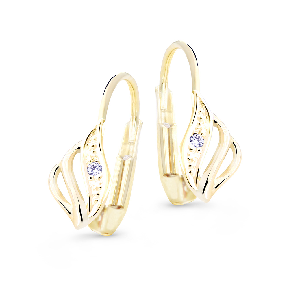 Levně Cutie Diamonds Luxusní náušnice ze žlutého zlata s brilianty DZ8024-L-55-00-X-L1