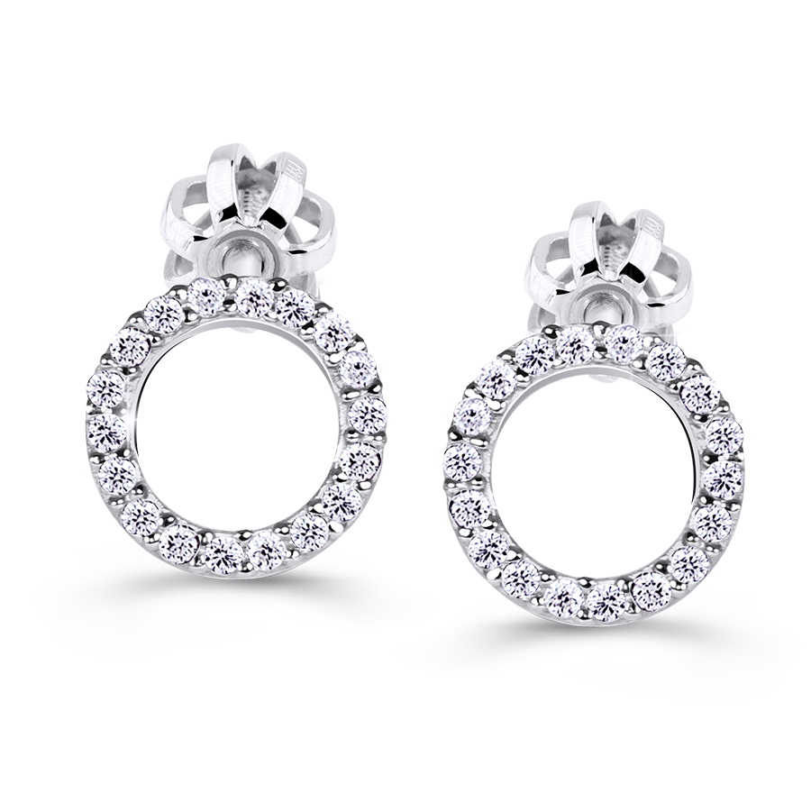 Cutie Diamonds Orecchini lussuosi in oro bianco con diamanti DZ60240-30-00-X-2