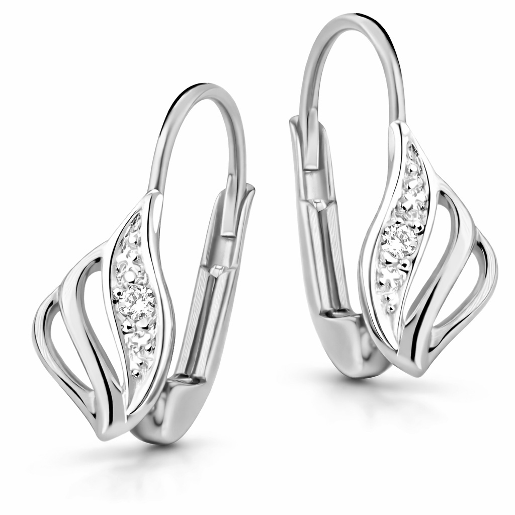 Cutie Diamonds Luxusné náušnice z bieleho zlata s briliantmi DZ8024-L-55-00-X-2