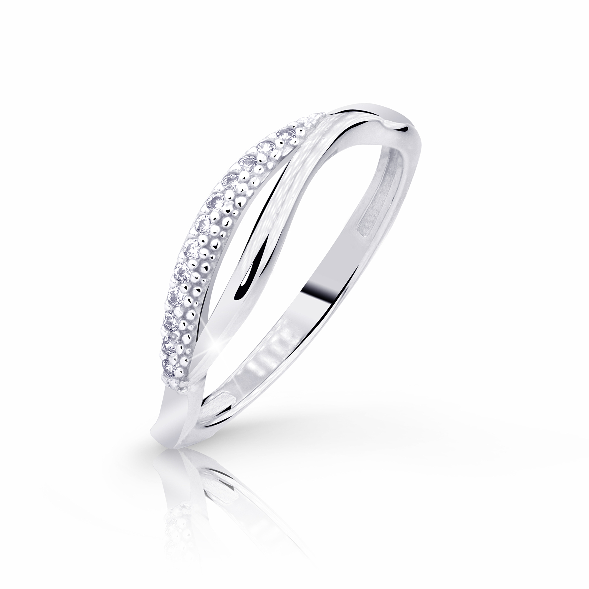 Cutie Diamonds Luxusný prsteň z bieleho zlata s briliantmi Z8054-10-X-2-D 66 mm