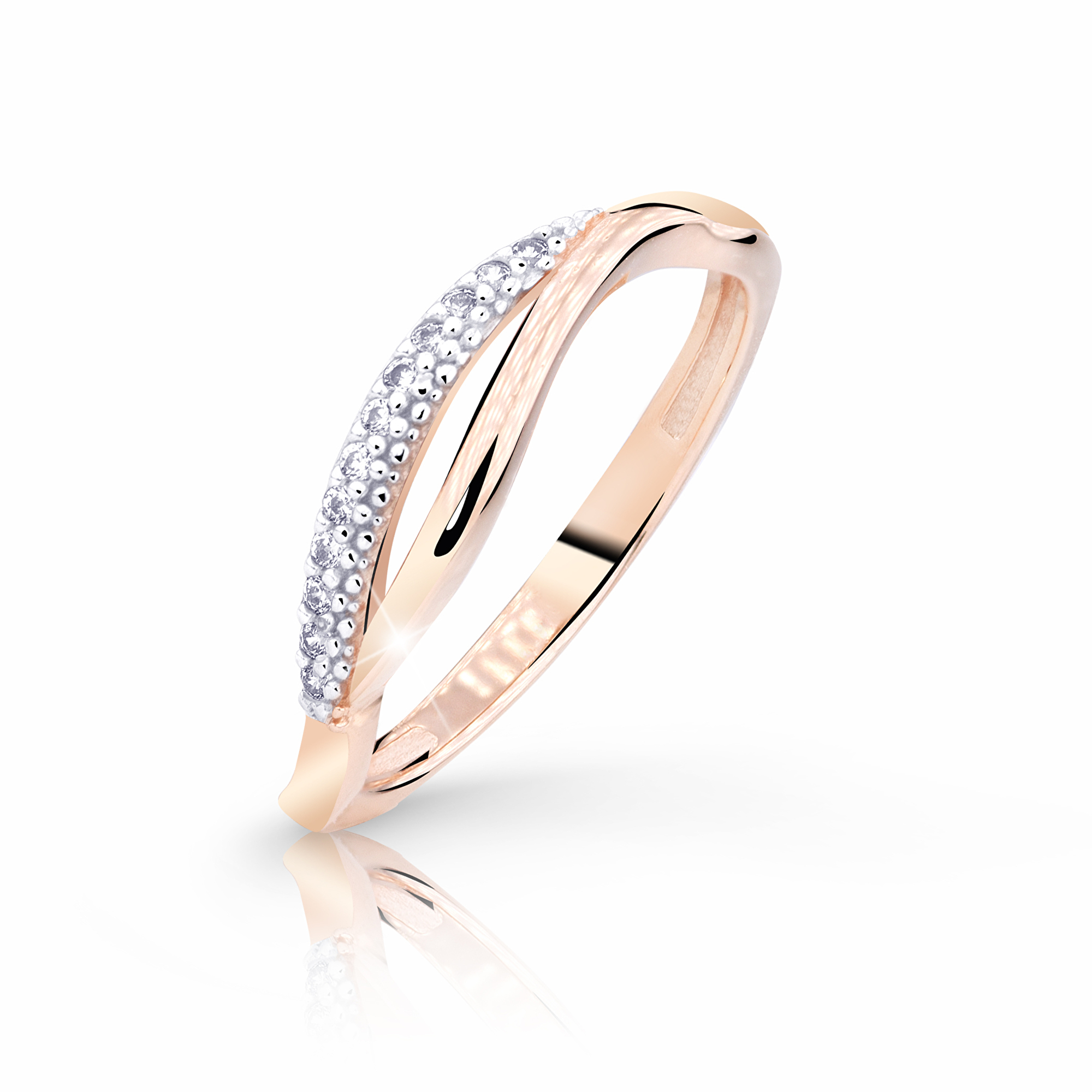Cutie Diamonds Luxusný prsteň z ružového zlata s briliantmi Z8054-10-X-4-D 51 mm