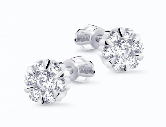 Cutie Diamonds Nádherné náušnice z bieleho zlata s diamantmi DZ8039-30-00-X-2