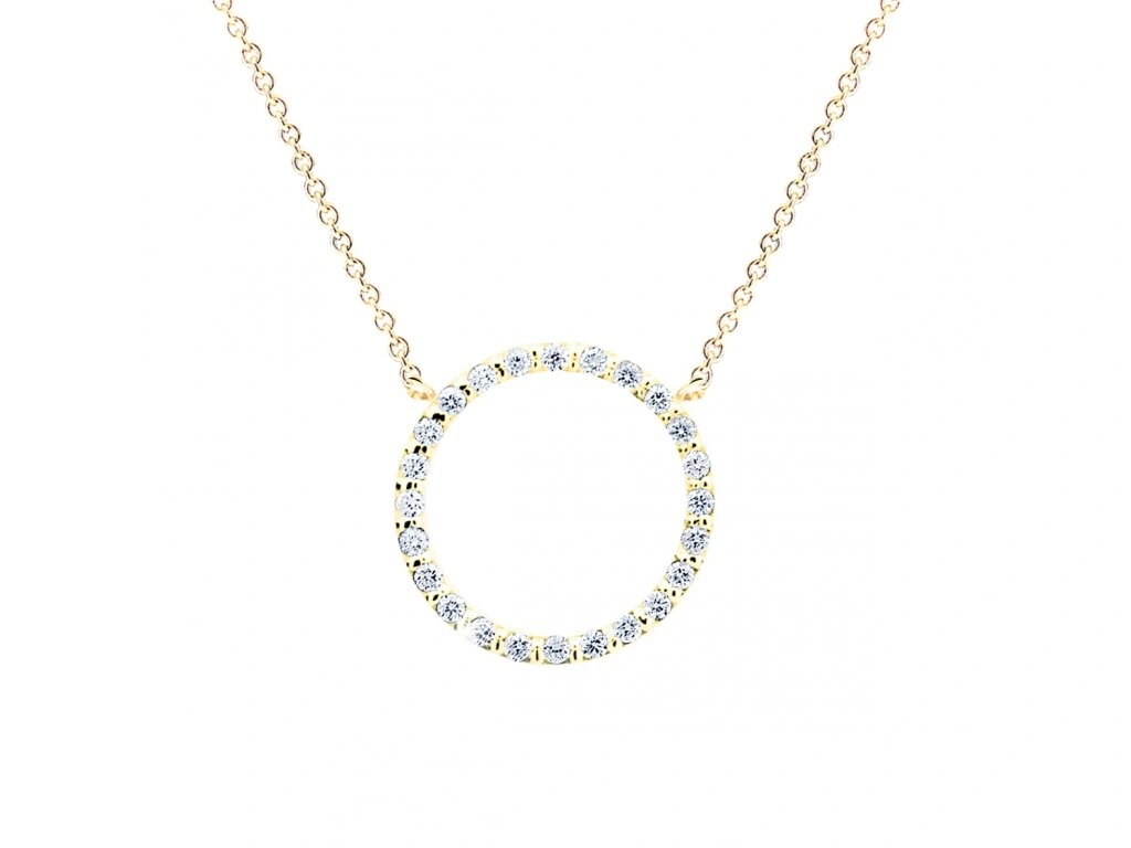 Cutie Diamonds Náhrdelník zo žltého zlata s diamantmi Krúžok DZ6323-40-00-X-1 50 cm