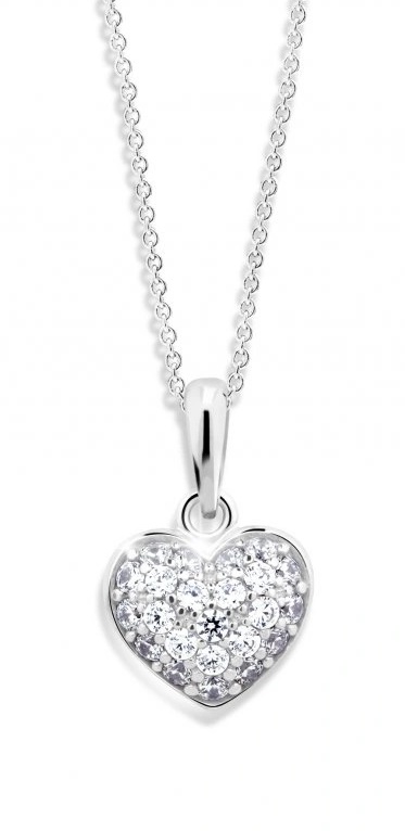 Cutie Diamonds Něžný přívěsek ze žlutého zlata s diamanty Srdce DZ6307-2409-40-00-X-2