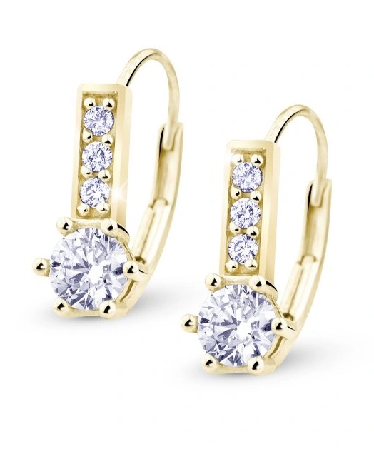 Cutie Diamonds Okouzlující náušnice ze žlutého zlata s diamanty DZ8057-55-00-X-1