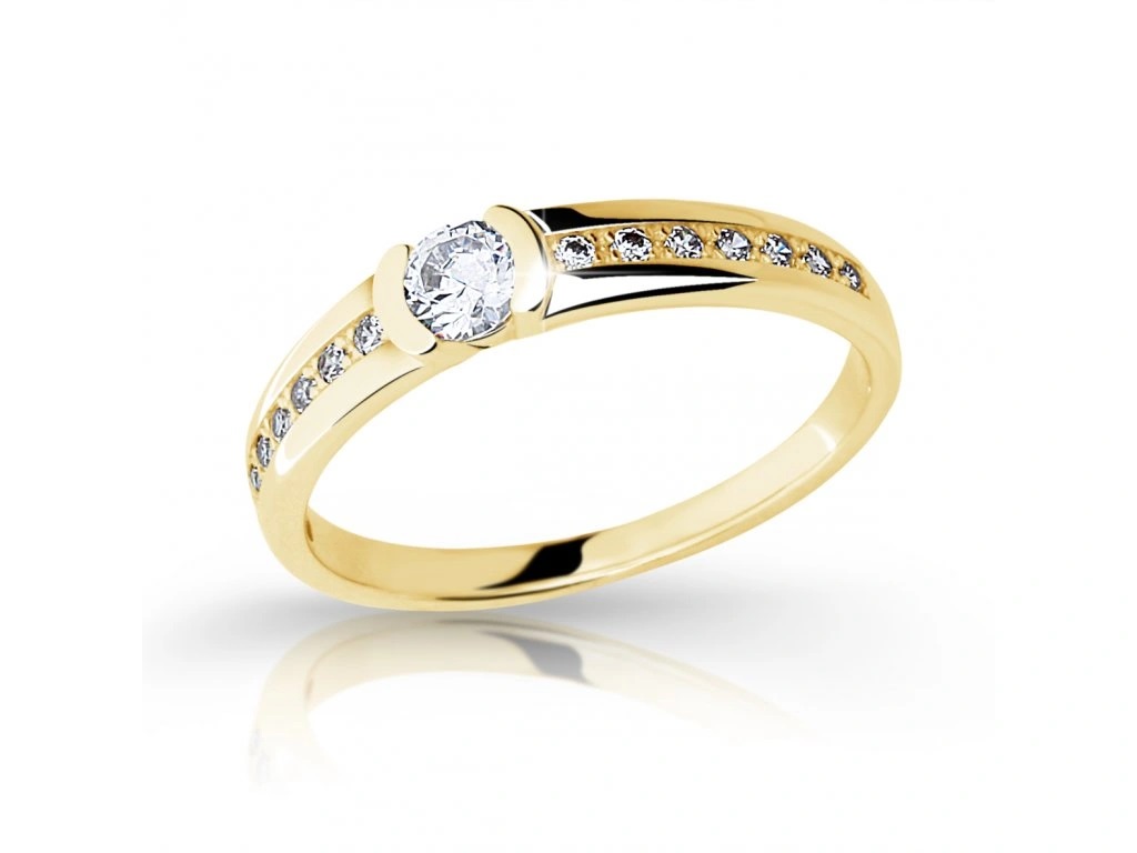 Cutie Diamonds Prsten ze žlutého zlata s diamanty DZ6708-2106-10-X-1 66 mm