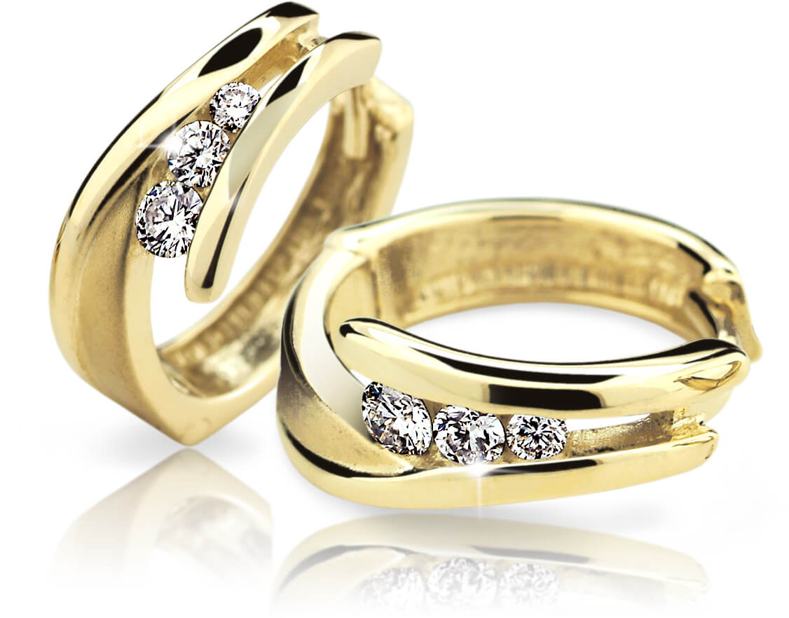 Cutie Diamonds Splendidi orecchini a cerchio in oro giallo con diamanti DZ6433-1794-80-00-X-1