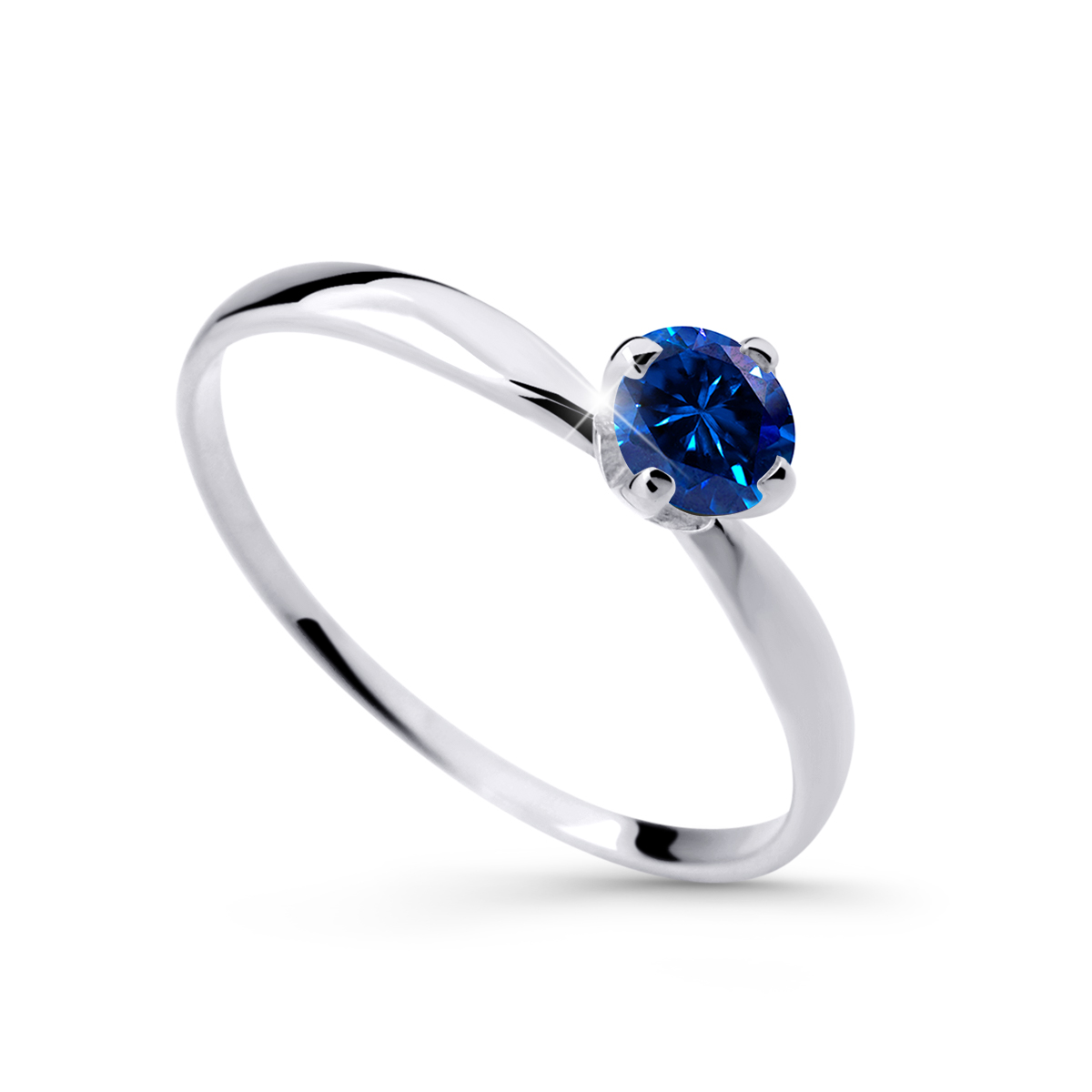 Cutie Diamonds Půvabný prsten z bílého zlata se safírem DZ6726-2365-SF-X-2 66 mm