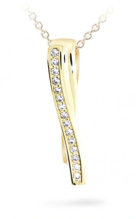 Cutie Jewellery Blyštivý přívěsek ze žlutého zlata se zirkony Z6301-2880-40-10-X-1