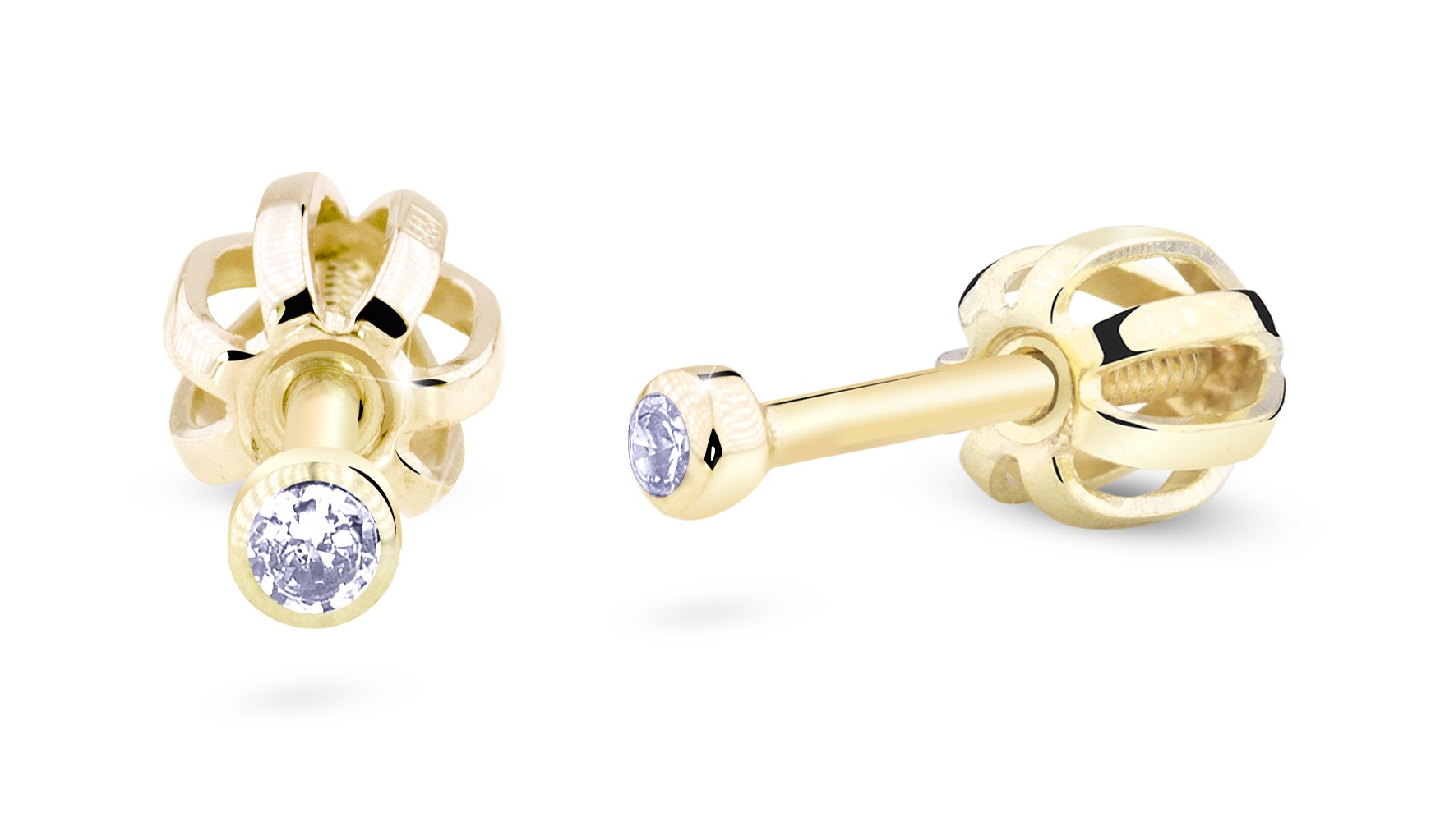Cutie Jewellery Drobné pecičky se zirkony ze zlata Z3032-30-10-X-1