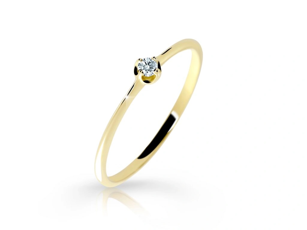 Cutie Jewellery Jemný zásnubní prsten ze žlutého zlata Z6729-2931-X-1 49 mm