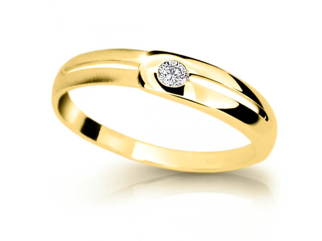 Cutie Jewellery Krásný prsten ze žlutého zlata se zirkonem Z6874-1049-10-X-1 53 mm
