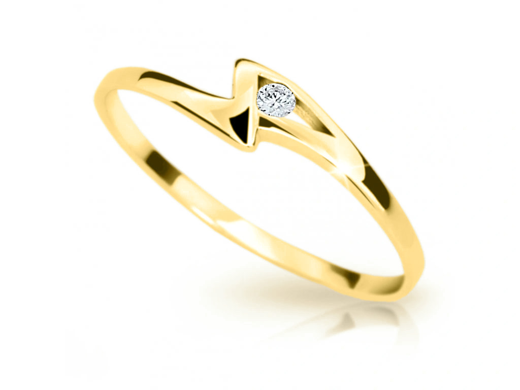 Cutie Jewellery Krásný prsten ze žlutého zlata Z6738-1138-10-X-1 59 mm