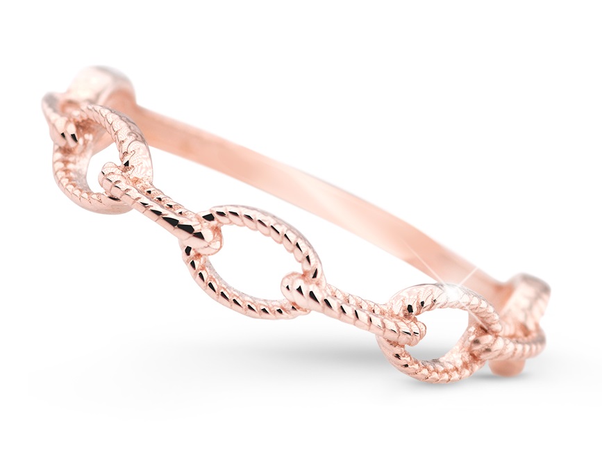 Cutie Jewellery Moderní prsten z růžového zlata Z5029-X-4 56 mm
