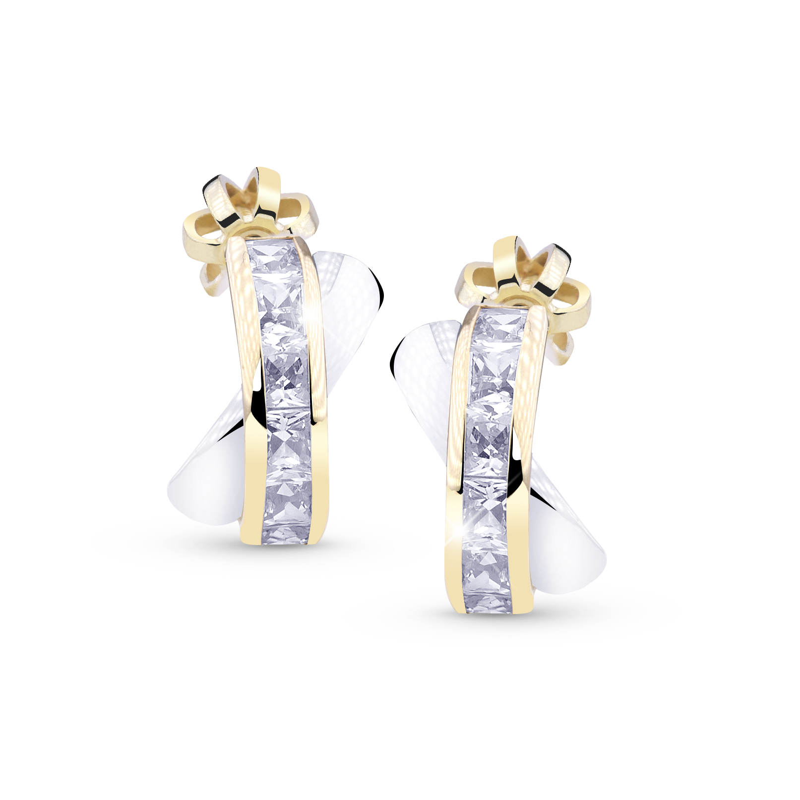 Cutie Jewellery Nadčasové půlkruhové náušnice ze zlata Z5023-30-10-X-1S