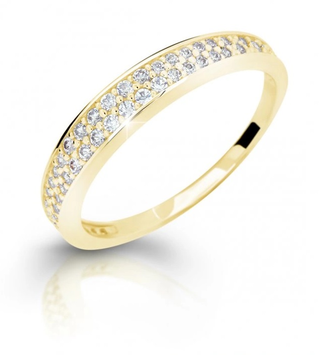 Cutie Jewellery Nadčasový prsten ze žlutého zlata se zirkony Z6810–2649-10-X-1 58 mm