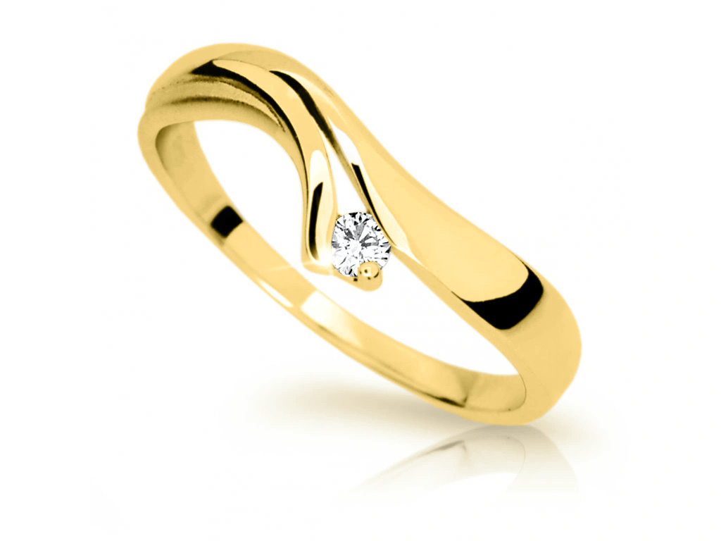 Cutie Jewellery Nádherný prsten ze žlutého zlata Z6886-1853-10-X-1 65 mm