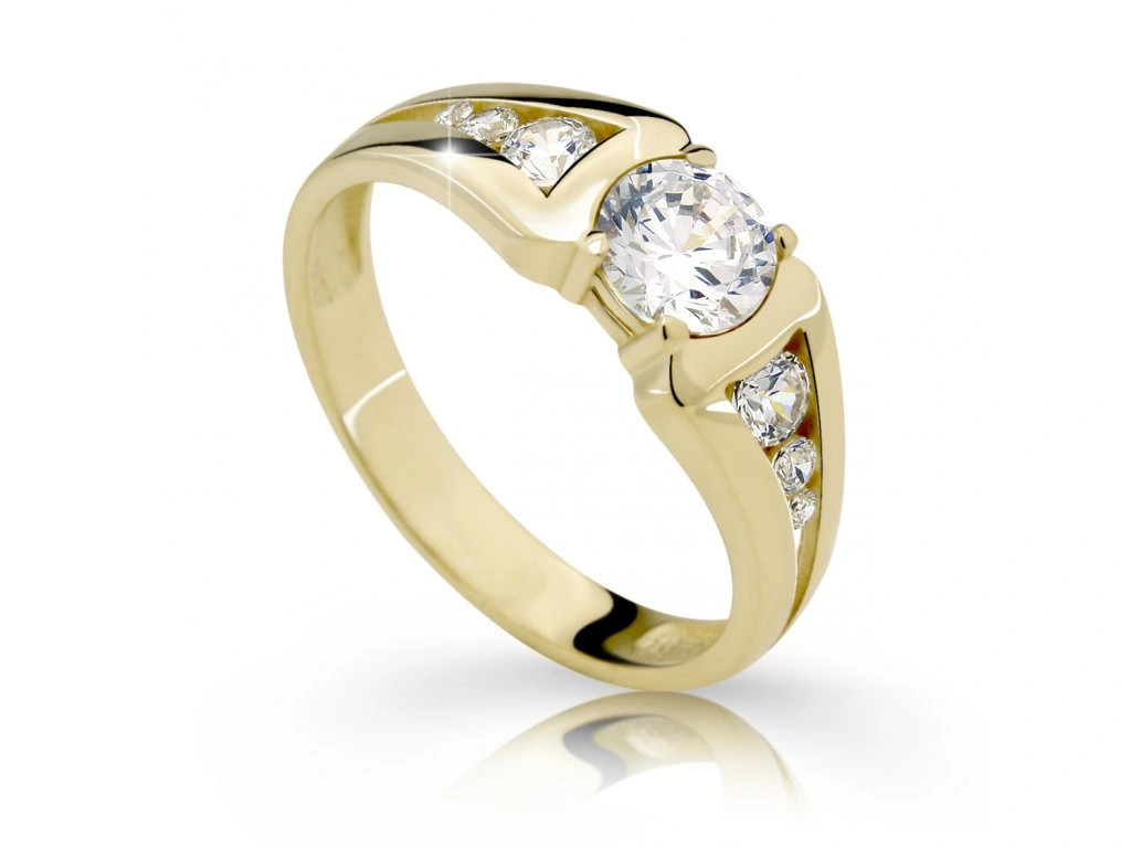 Cutie Jewellery Nádherný zlatý prsteň so zirkónmi Z6881-2352-10-X-1 51 mm