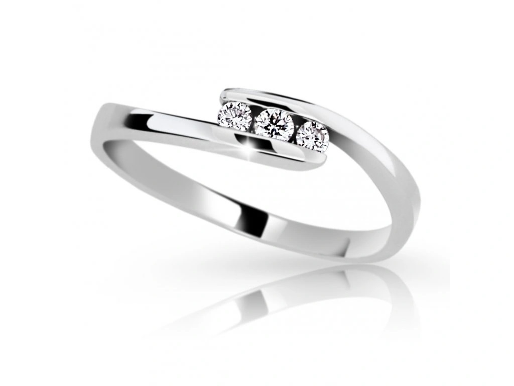 Cutie Jewellery Něžný prsten z bílého zlata se zirkonem Z6869-2072-10-X-2 51 mm