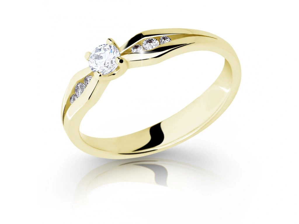 Cutie Jewellery Okozlující zlatý prsten se zirkony Z6878-2122-10-X-1 56 mm