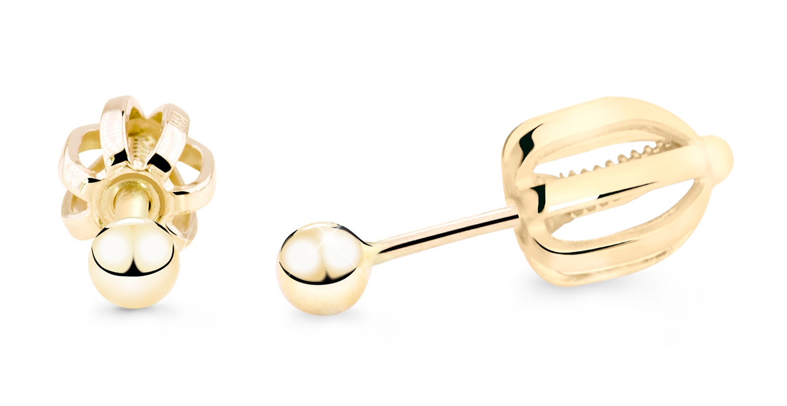 Cutie Jewellery Minimalistické náušnice kôstky zo žltého zlata Z5013-30-X-1